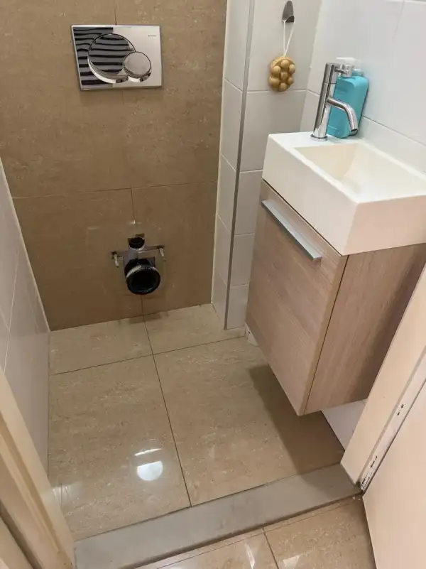 WC verwijderd voor ontstopping