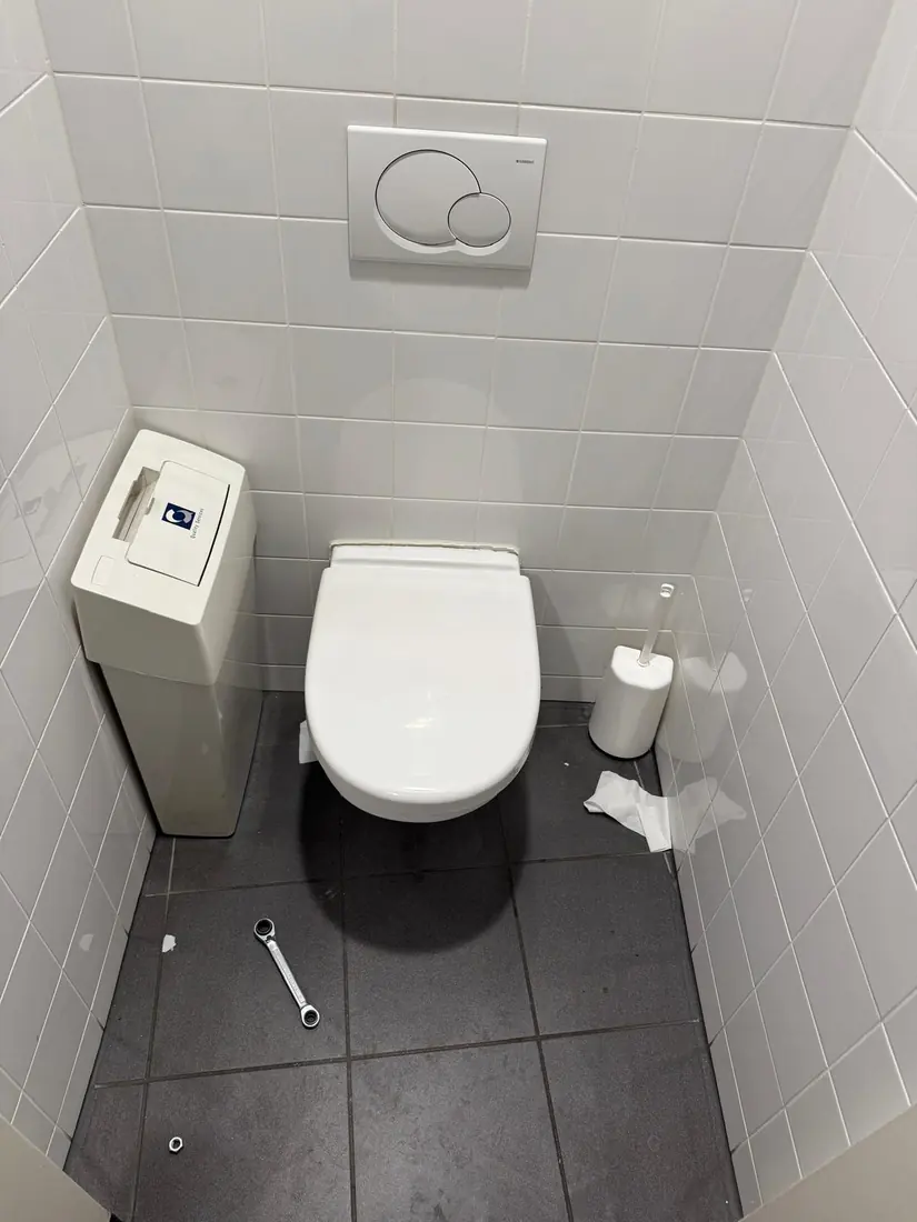 Schoon en werkend toilet na een ontstopping